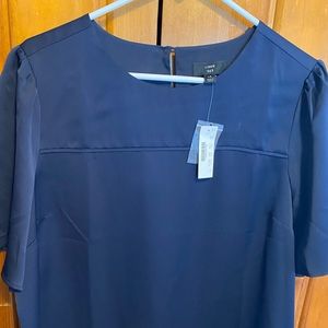 NWT Jcrew 365 Suit Blouse Navy Size 14